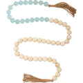 Wood + Sea Glass Bead Garland