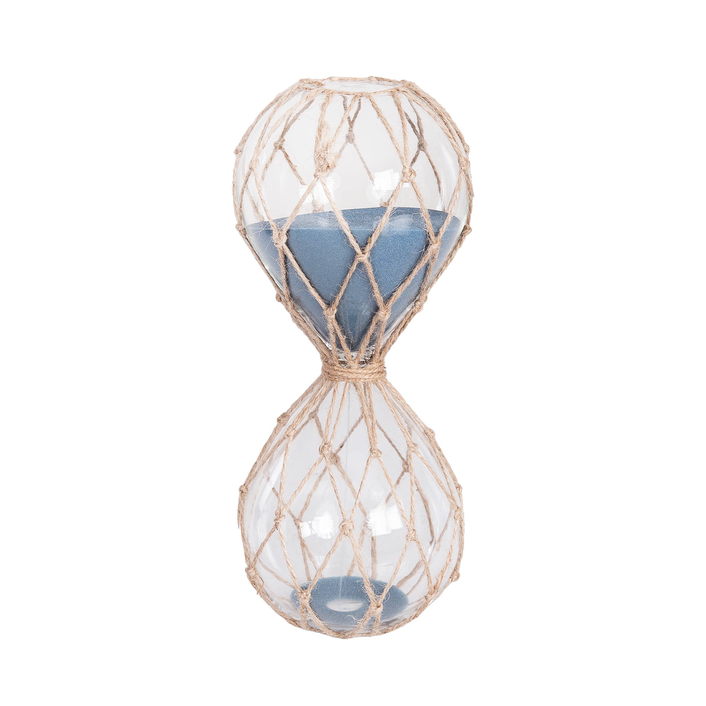Blue Sand + Jute Hourglass